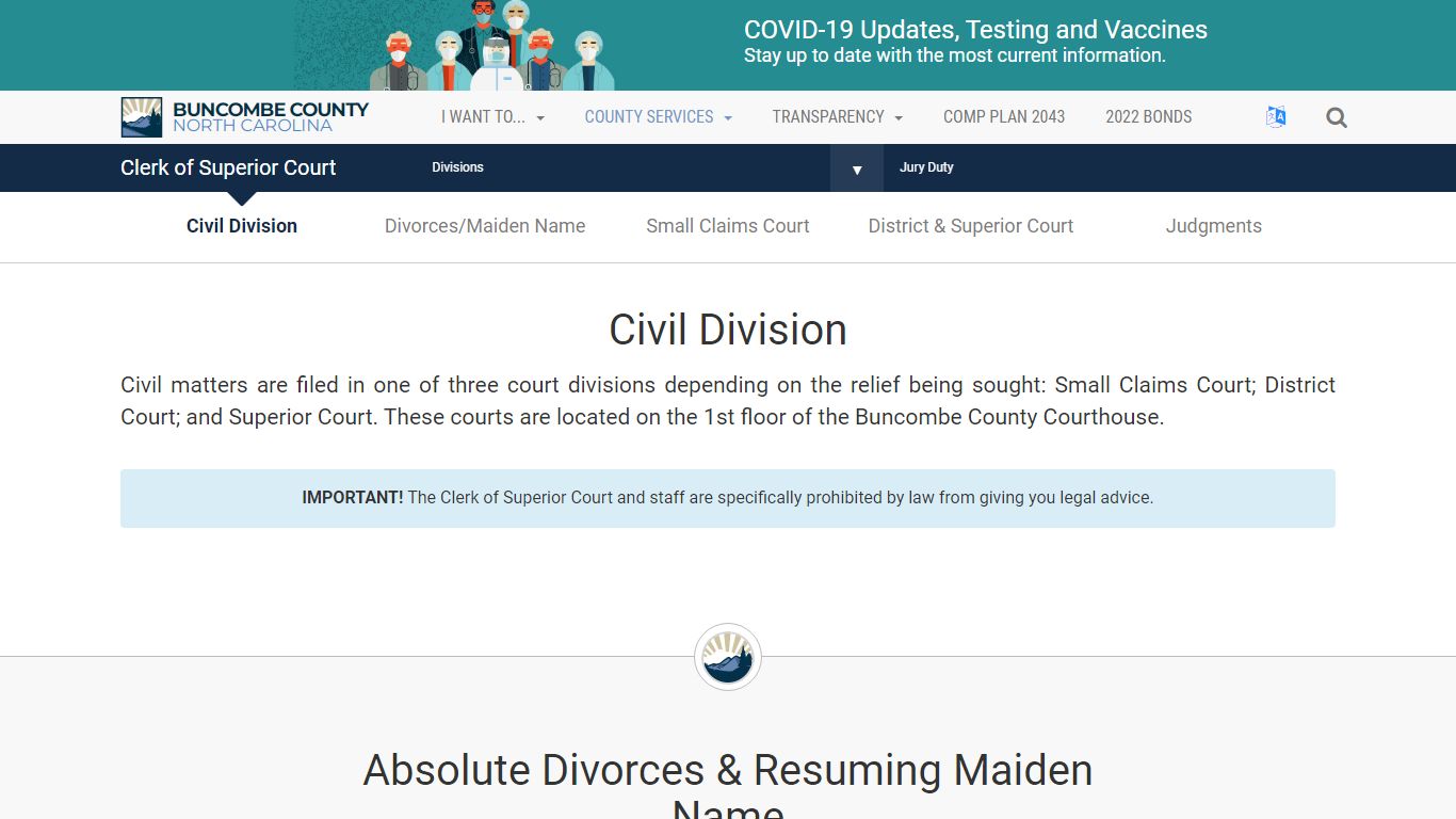 Clerk of Court - Civil Division - Buncombe County, North Carolina